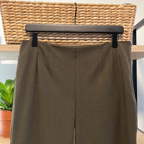 Talbots Mid-Rise Olive Dress Pant Trouser, 8 - Picture 2 of 8